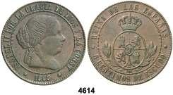 4603 1868. Jubia. OM. 1/2 céntimo de escudo. (Cal. 674). 1,28 g. EBC-/EBC. Est. 25....... 15, 4604 1868. Barcelona. OM. 1 céntimo de escudo. (Cal. 655). 2,50 g. EBC-. Est. 25......... 15, 4605 1868.