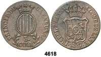 OM. 2 1/2 céntimos de escudo. (Cal. 639). 6,21 g. MBC+. Est. 30..... 18, 4608 1867. Barcelona. OM. 2 1/2 céntimos de escudo. (Cal. 640). 5,94 g. MBC+. Est. 20..... 12, 4609 1868. Barcelona. OM. 2 1/2 céntimos de escudo. (Cal. 641).
