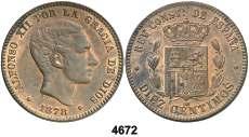 Alfonso XIII. PCS. 25 céntimos. (Cal. 65). 6,89 g. EBC+. Est. 20............. 12, 4675 1927. Alfonso XIII. PCS. 25 céntimos. (Cal. 66). 6,98 g. S/C-. Est. 20.............. 12, 4676 1870*70.