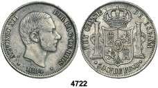 15, 4724 1885. Alfonso XII. Manila. 50 centavos. (Cal. 86). 12,91 g. Limpiada. (MBC+/EBC-). Est. 40. 25, F 4725 1885. Alfonso XII. Manila. 50 centavos. (Cal. 86). 12,92 g. Bella. EBC/EBC+.