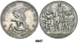 Est. 30...... 18, F 4847 Prusia. 1913. Guillermo II. 3 marcos. (Kr. 534). 16,66 g. Centenario de la derrota de Napoleón. Leves golpecitos. EBC. Est. 60............................ 40, F 4848 Prusia.