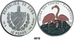 ..... 30, F 4918 1993. 10 pesos. (Kr. 407.1). 31,10 g. Federico García Lorca. Proof. Est. 50......... 30, F 4919 1994. 10 pesos. (Kr. 442.1). 20 g.
