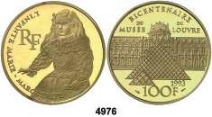 III República. A (París). 100 francos. (Fr. 590). 32,19 g. AU. Golpecitos y hojita. MBC+. Est. 1.000........................................... 900, F 4974 1912. III República.