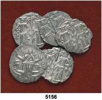 5139 Álbum con 60 monedas españolas del Centenario, incluye 12 duros. A examinar. BC/MBC. Est. 300................................................ 150, 5140 Lote de 17 monedas de cobre, casi todas españolas; incluye 1 divuitè de 1707.
