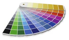 6 6 Colores Disponible en varias superficies, colores y revestimientos.