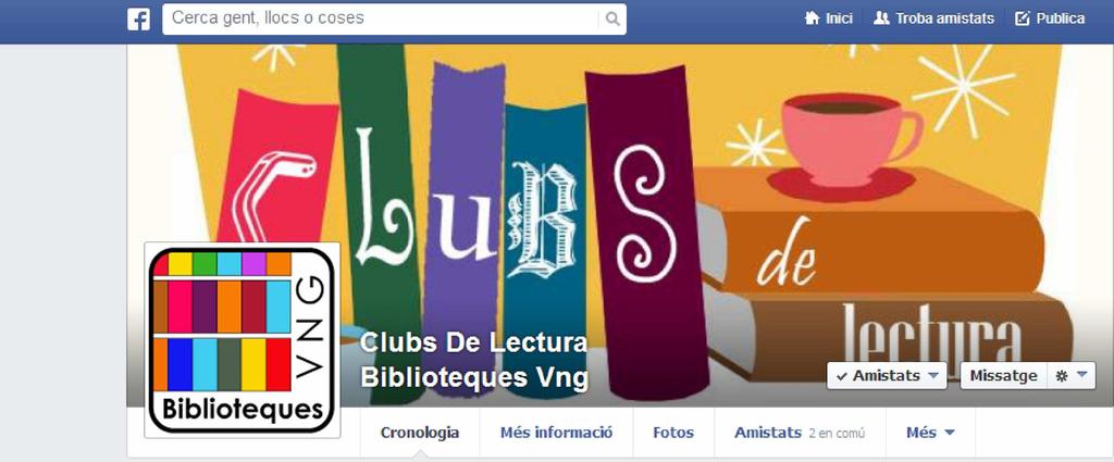 Club de lectura juvenil via Facebook La biblioteca Armand Cardona Torrandell comença a partir de gener del 2014 un nou club de lectura.