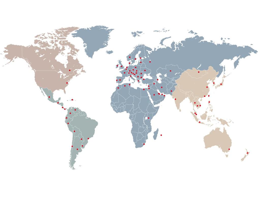 SIKA, PRESENCIA GLOBAL En el Mundo: Presente en 5 Continentes y 80 Países 104 Años de Presencia Más de 120 Plantas Productivas En