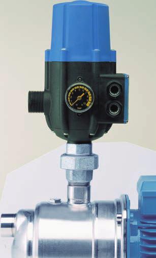 IDROMAT Regulador electrónico para bombas Ejecución Dispositivo dotado de un sensor de caudal y de un sensor de presión conexionados a un sistema electrónico.