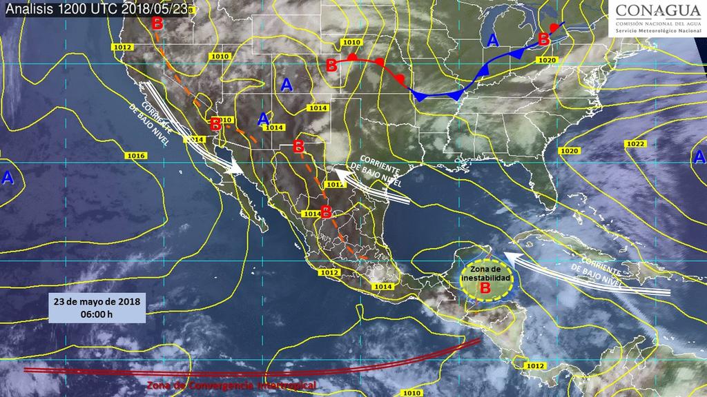 Reporte Meteorológico para la Agricultura No. Aviso: 97 Ciudad de México a 23 de Mayo del 2018.
