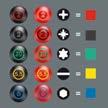 Con sistema de búsqueda de herramienta Take it easy: Marcación a color según los perfiles y con diferentes sellos según el tamaño.