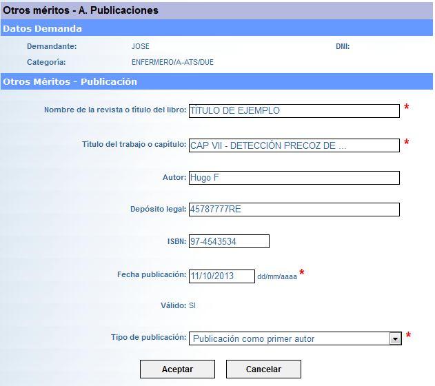 Se abrirá, entonces, el formulario de edición: asociado al registro