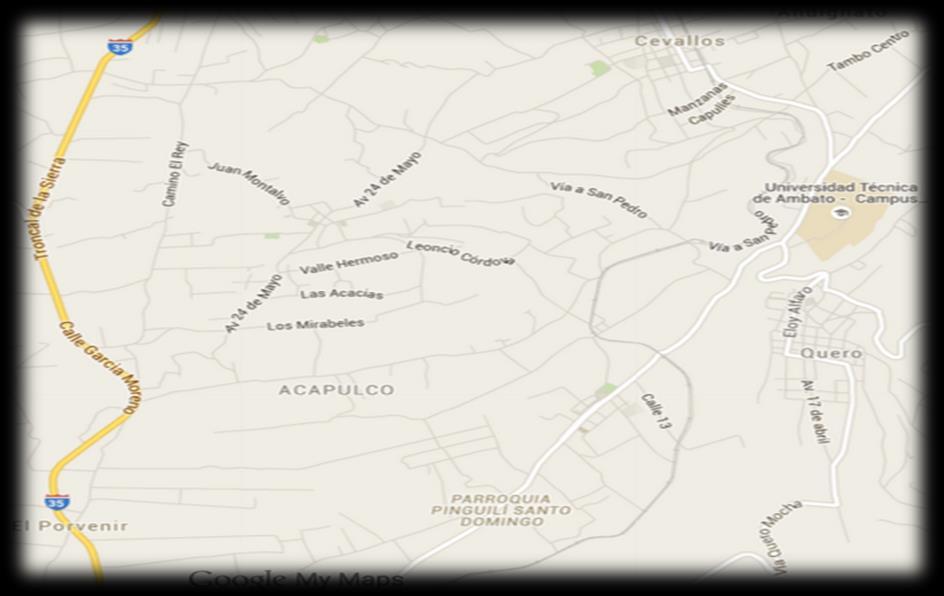 GRÁFICO 1. LOCALIZACIÓN DEL LUGAR DE ESTUDIO. Fuente: Google Maps. https://www.google.com/maps/d/viewer?mid=zxgi8wcib_gk.k555 3.3.Caracterización del lugar Temperatura: Fluctúa entre 10º y 15º C.