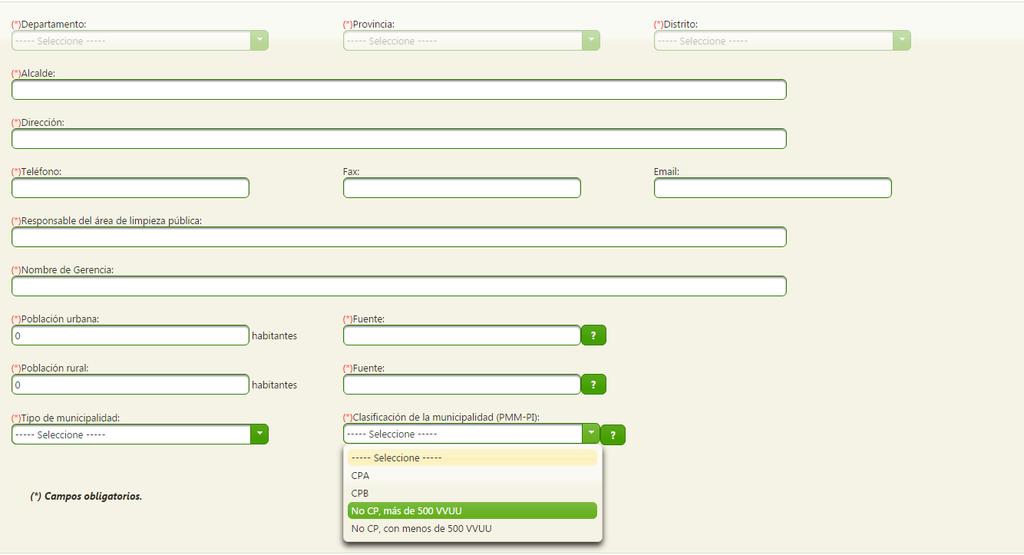 PASO 3: Registrar información en la plataforma Consignar la clasificación de la