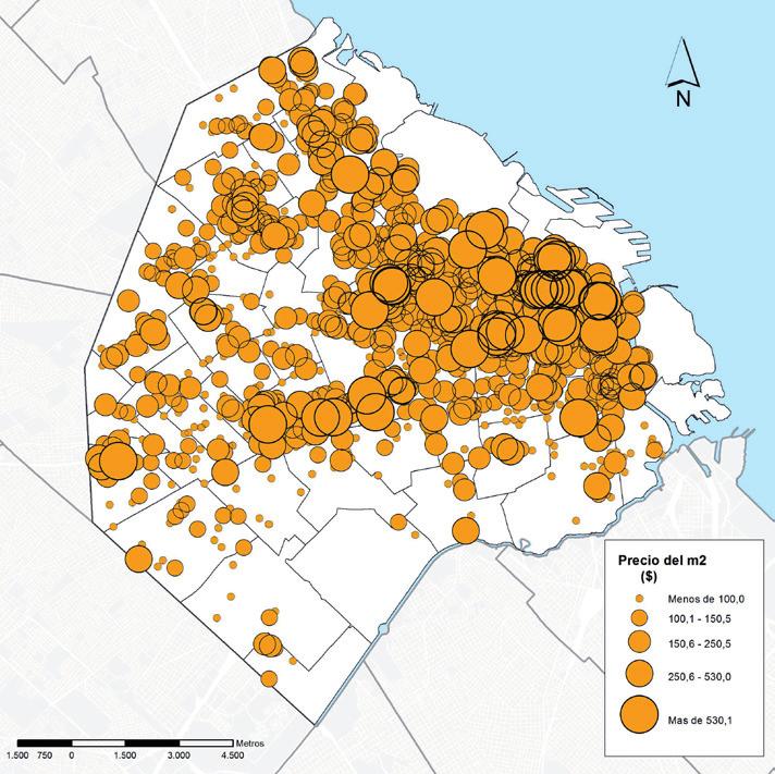 Cuadro 2.4: Variación trimestral y anual del precio promedio de alquiler de locales en $/m 2, por zonas. Ciudad de Buenos Aires.
