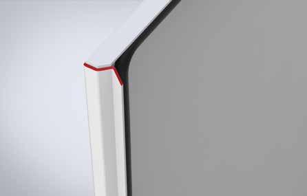 04 ALTA RIGIDEZ Un diseño de perfil resistente, un innovador pliegue en "S", y un aumento significativo del grosor del material son las características que definen los últimos paneles