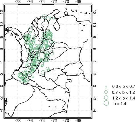 período 199-1993. Se encontró la relación potencial entre estas variables y esta influenciada por la presencia del fenómeno de El Niño 1991-92.