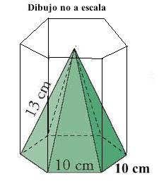 4.2 Se construye un prisma con la misma base y altura de la pirámide: a)