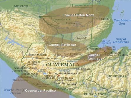 Cuenca Amatique Resumen La Cuenca Amatique cubre la región offshore del Atlántico de Guatemala y la zona inmediata adyacente. La superficie aproximada es de 10,000 Km 2.