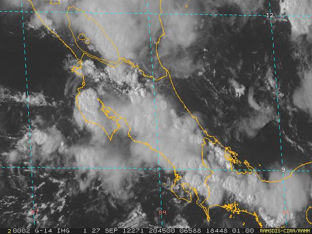 Resumen Meteorológico Boletín Meteorológico Mensual. Setiembre 212 Acumulados de lluvia 27 de setiembre Región Estación lluvia (mm) Valle Central La Garita 5.6 Alajuela 49.3 Finca Llorona 3.2 Pac.