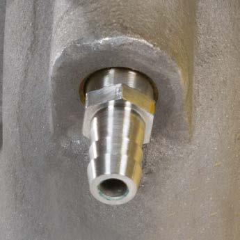 Válvula interna de alivio de presión que automáticamente protege el sistema hidráulico de las condiciones de sobrepresión Capacidad de ajuste