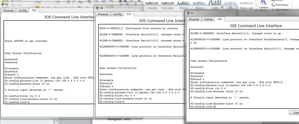 Desde PC- A se verifica la conectividad a PC- C y R2 Se abre un navegador web en el servidor de PC- A ( 192.168.1.3 ) para mostrar la página web.