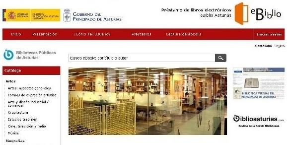 ebiblio Asturias es un servicio de la Red de Bibliotecas Públicas de Asturias que hace posible la lectura de libros electrónicos a través de Internet.