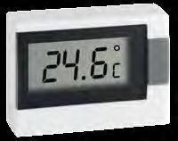 prueba de agua. Temperatura actual y memoria de temperaturas máximas y mínimas. Indicador de batería baja. Soporte para pared y mesa. - Rangos: T Int.