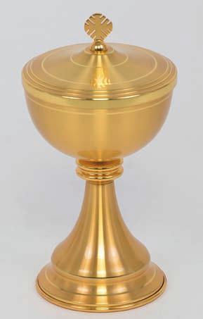 Copón-patena baño de oro. h.6,5 cm.