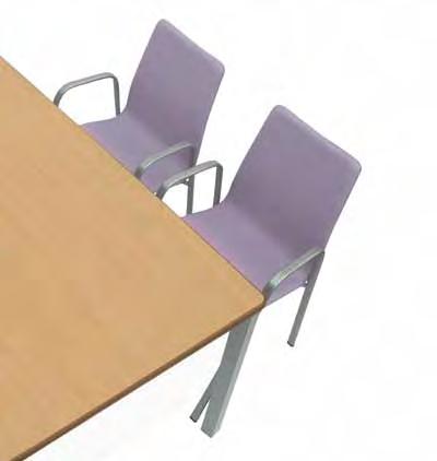 idonea La colección IDONEA se presenta en versión de silla, sillón y diferentes bancadas.