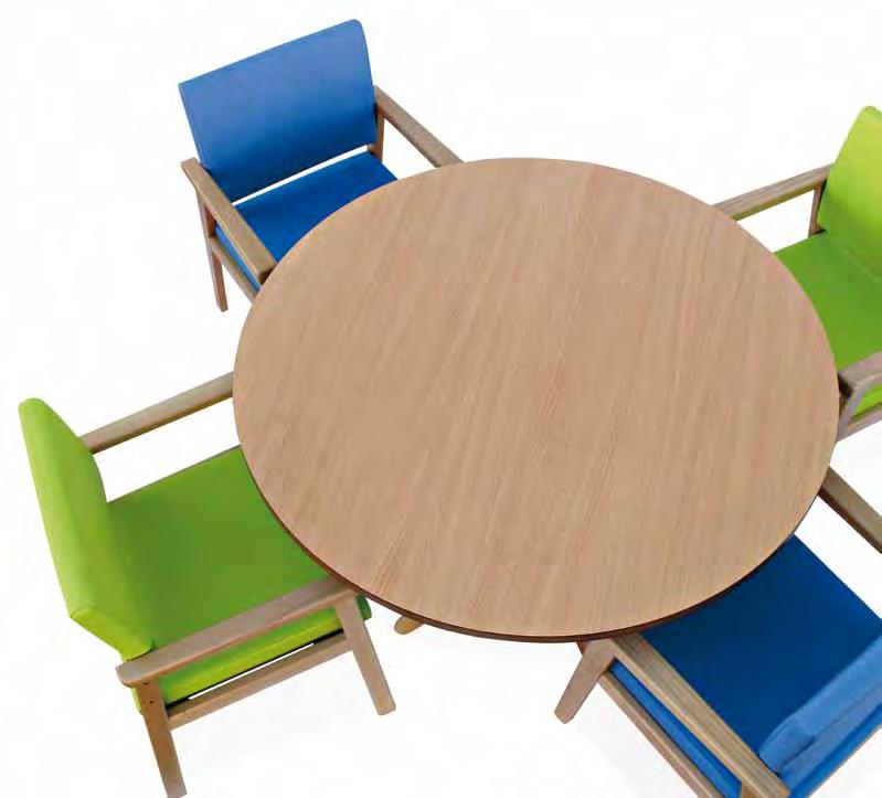 aure La colección de mesas de pie central AURE permite crear entornos muy cómodos en su uso gracias a su estructura de pie central.