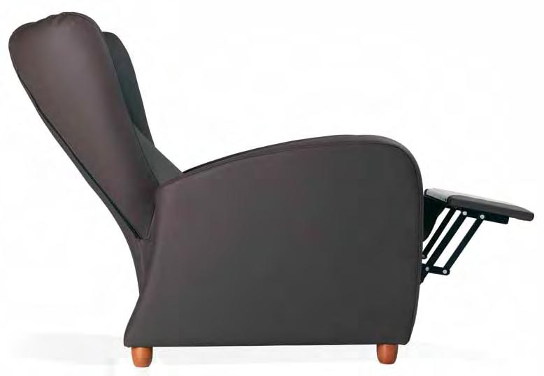 cloe El sillón relax CLOE se caracteriza por su diseño refinado y elegante. Reclinable por presión para un óptimo descanso.