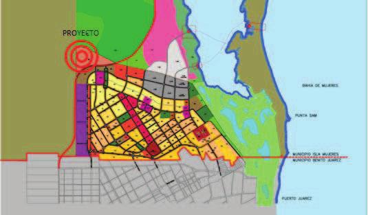 Figura 5.- Localización del sitio del proyecto respecto al PDU de Ciudad Mujeres. III.2. Representación gráfica de la ubicación geográfica y geopolítica.