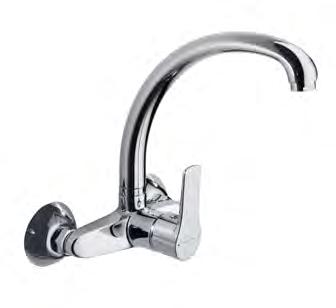375 180 16 Single lever kitchen tap with swivel spout 270