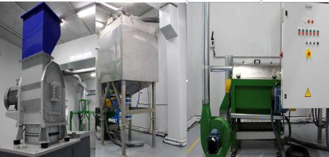 Procesos: Reciclado Reciclado de plásticos _ Capacidad de tratamiento de 30 a 100 kg/h _ Trituración, lavado y secado de residuos plásticos _ Separación de materiales poliméricos e