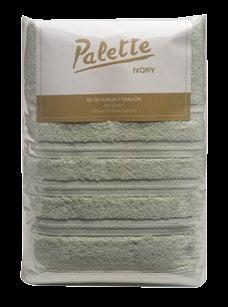 set de toalla y toallón PALETTE IVORY 550 G/M 2 100% ALGODÓN EGIPCIO Son mullidas, suaves y absorbentes por su hilado a base de largas fibras de puro algodón egipcio.
