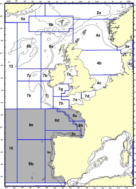 Obligación de desembarque y especies de estrangulamiento en las pesquerías multiespecíficas y mixtas - Las aguas suroccidentales 1.