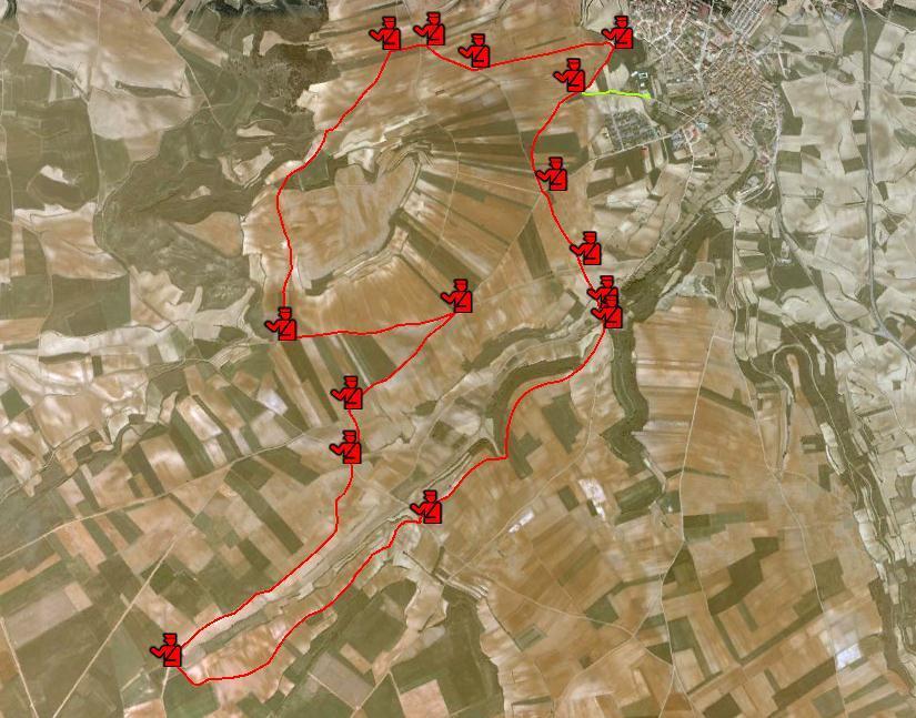 APÉNDICE II (1): Circuito ciclista, completo Foto aérea detallando el tramo inicial y
