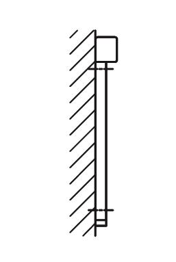 Tipos de fijación Fijación a la pared 8 Número de taladros por carril: 2 taladros hasta la altura del toldo