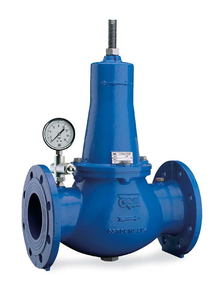 Válvula de alivio y sostén de presión aguas-arriba Mod. VSM La válvula Mod. VSM mantiene y sostiene una presión aguas-arriba, descargando ante cualquier aumento de presión aguas-arriba.
