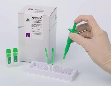 Qualitative, designed for quick easy-to-use testing with visible detection, are available for total Aflatoxins.