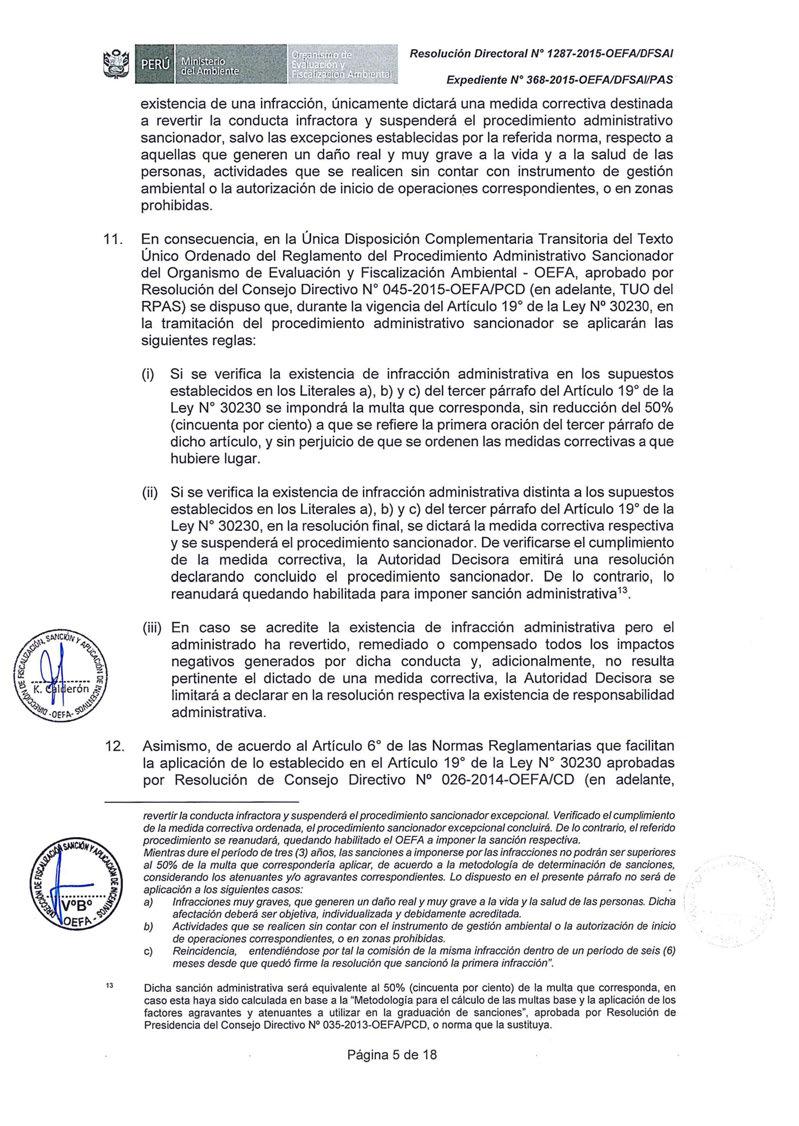 Resolución Directora/ Nº 1287-2015-0EFA!DFSAI Expediente N 368-2015-0EFAIDFSA/IPAS.
