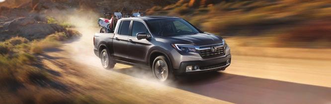 Wherever you venture, the Ridgeline deftly delivers a smooth ride and handling that s vastly superior to other pickups. And since it has a spacious cargo bed, you can take your toys with you.
