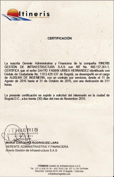 Anexo 1 Certificación de
