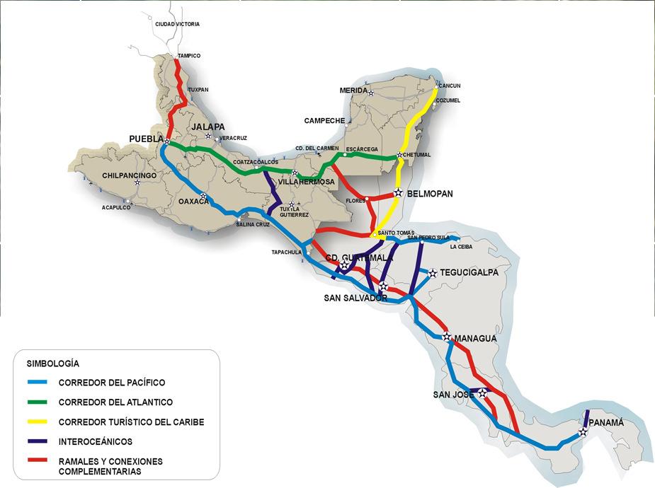 CASO 1: Suma de financiamientos nacionales RED INTERNACIONAL DE CARRETERAS MESOAMERICANAS 13,122 km carreteras en 5 corredores Puentes binacionales Memorándum constitutivo