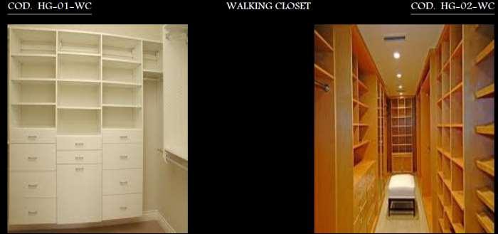 Un Walking Closet con gavetas, espacios para almacenamiento.