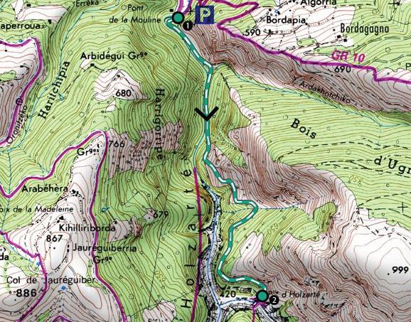 1 2 Tardets Sorholus La-Pierre-Saint-Martin Canyons de la Haute Source. TOP25 1446ET. 1:25.000.