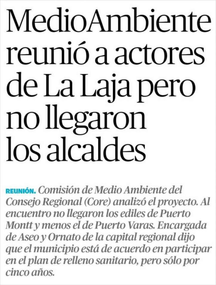 26/08/2014 EL LLANQUIHUE - PUERTO MONTT-CHILE 2 2 MEDIOAMBIENTE