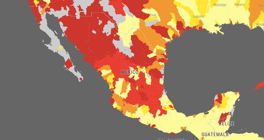 BASELINE WATER STRESS IN MEXICO Source: World