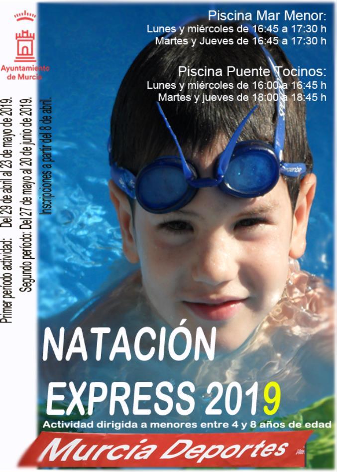 1.4.2. CICLOS DE NATACIÓN EXPRESS 2019. ENSEÑANZA NATACIÓN 4-8 AÑOS.