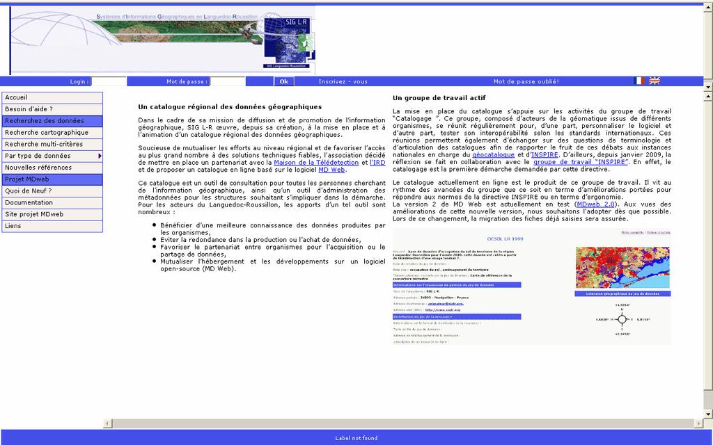Catalogo MD-Web : normalizacion Creacion del catalogo regional SIG LR